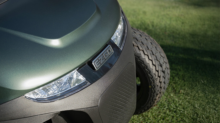 E-Z-GO matte green front logo/emblem