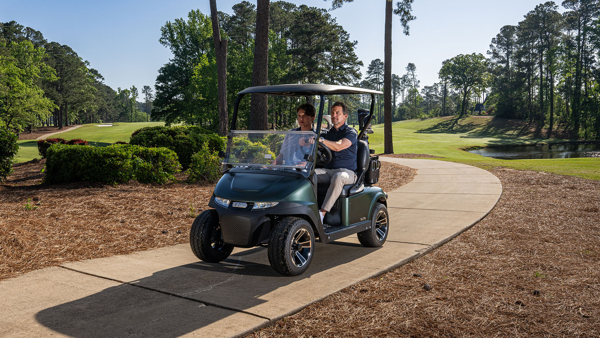 RXV 2 on the cart path on a golf course