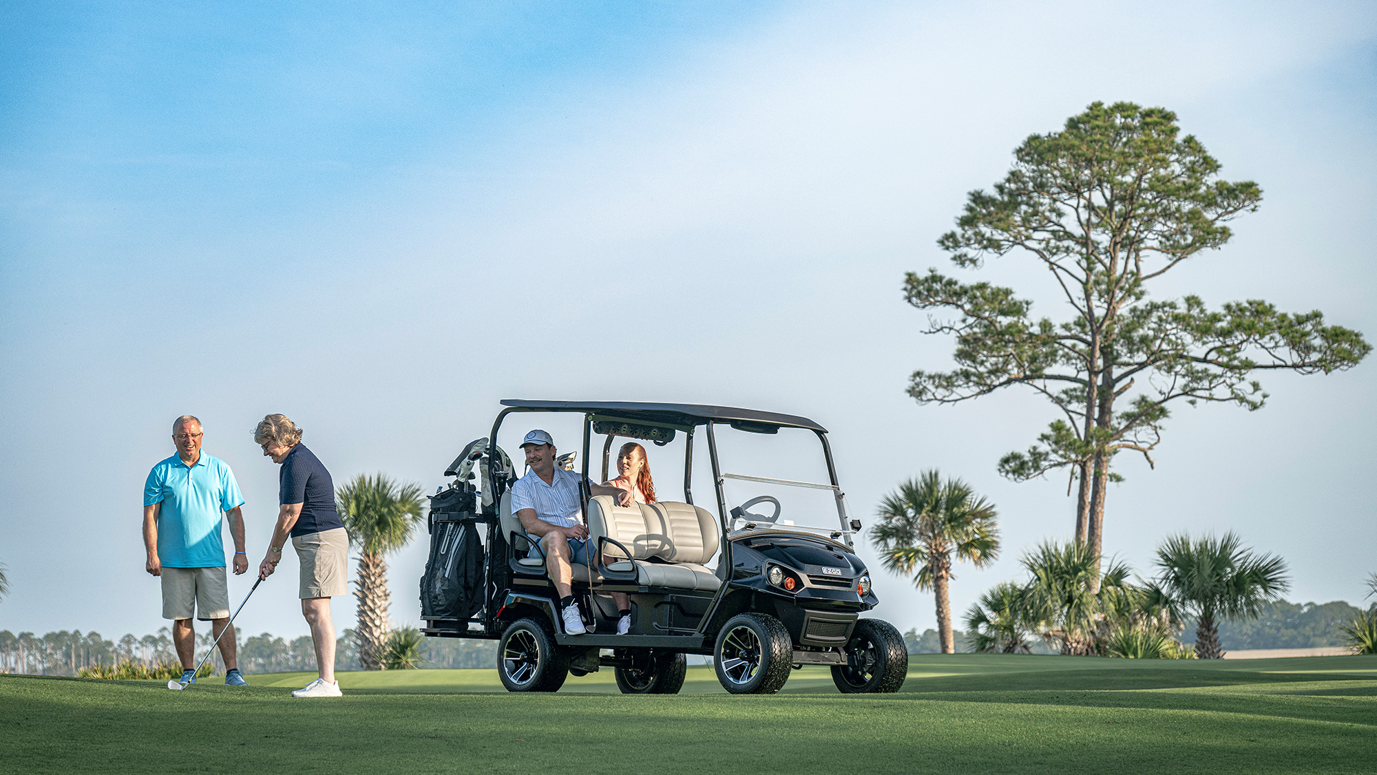 Liberty Fleet vehicle on a golf course