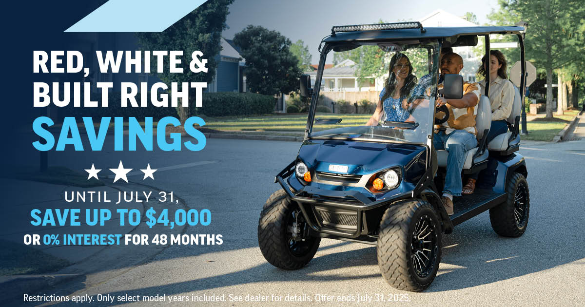 Red, White, and Built Right Savings Graphic - Enjoy up to $4,000 off until July 31st!