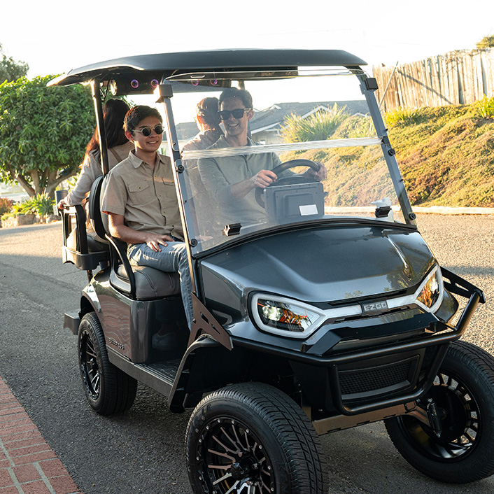 Express 4 with all new LED Headlights driving on a road