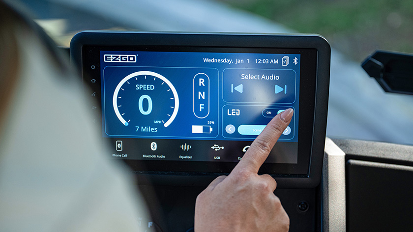 10" ECOXGEAR touchscreen close up