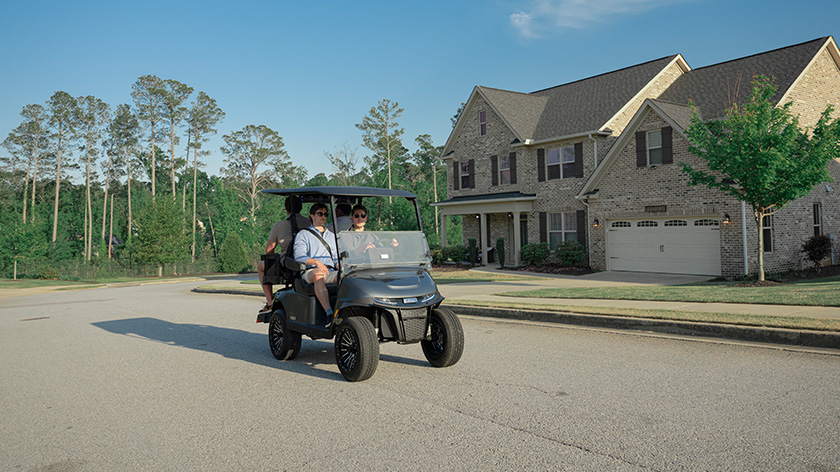 RXV 4 driving in a neighborhood with 4 friends