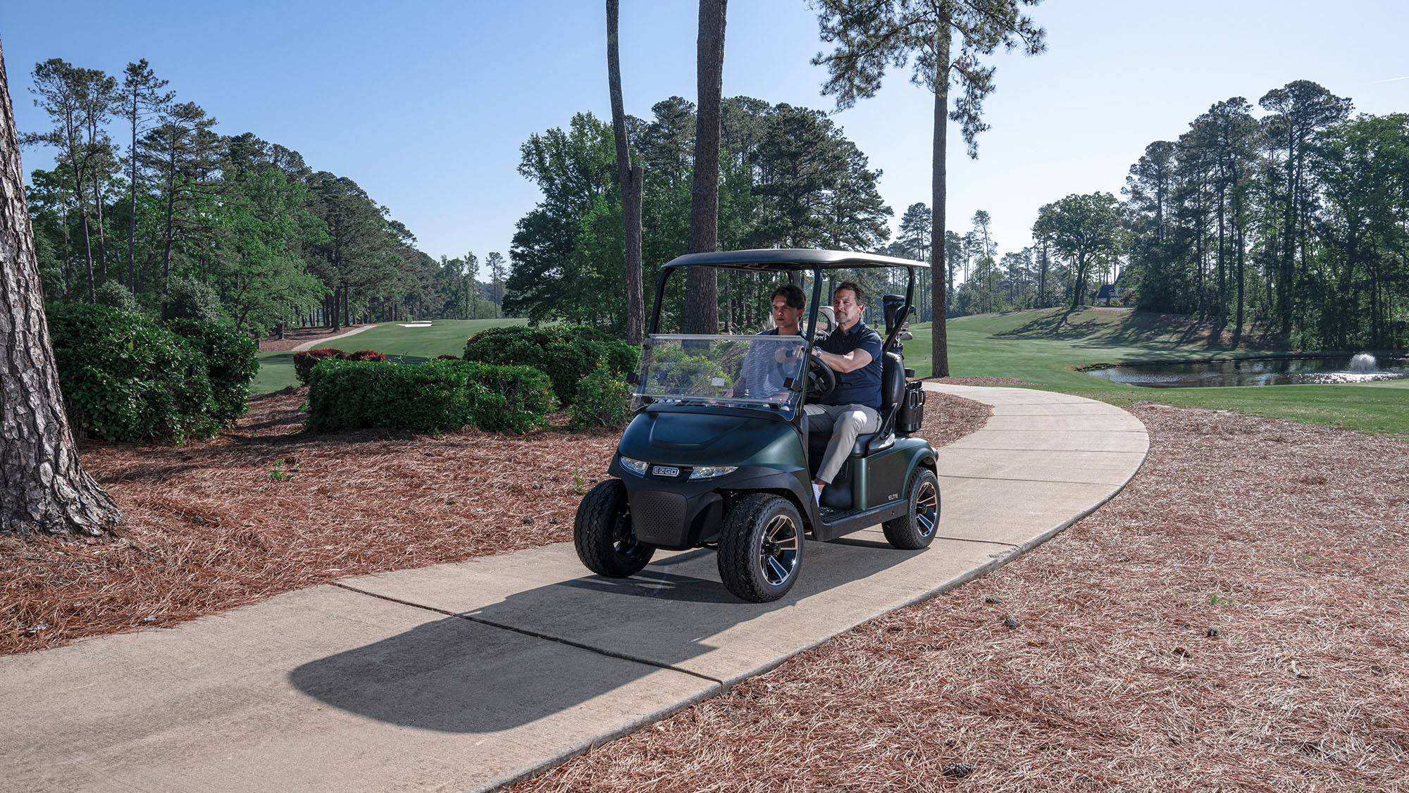 RXV 2 on the cart path on a golf course
