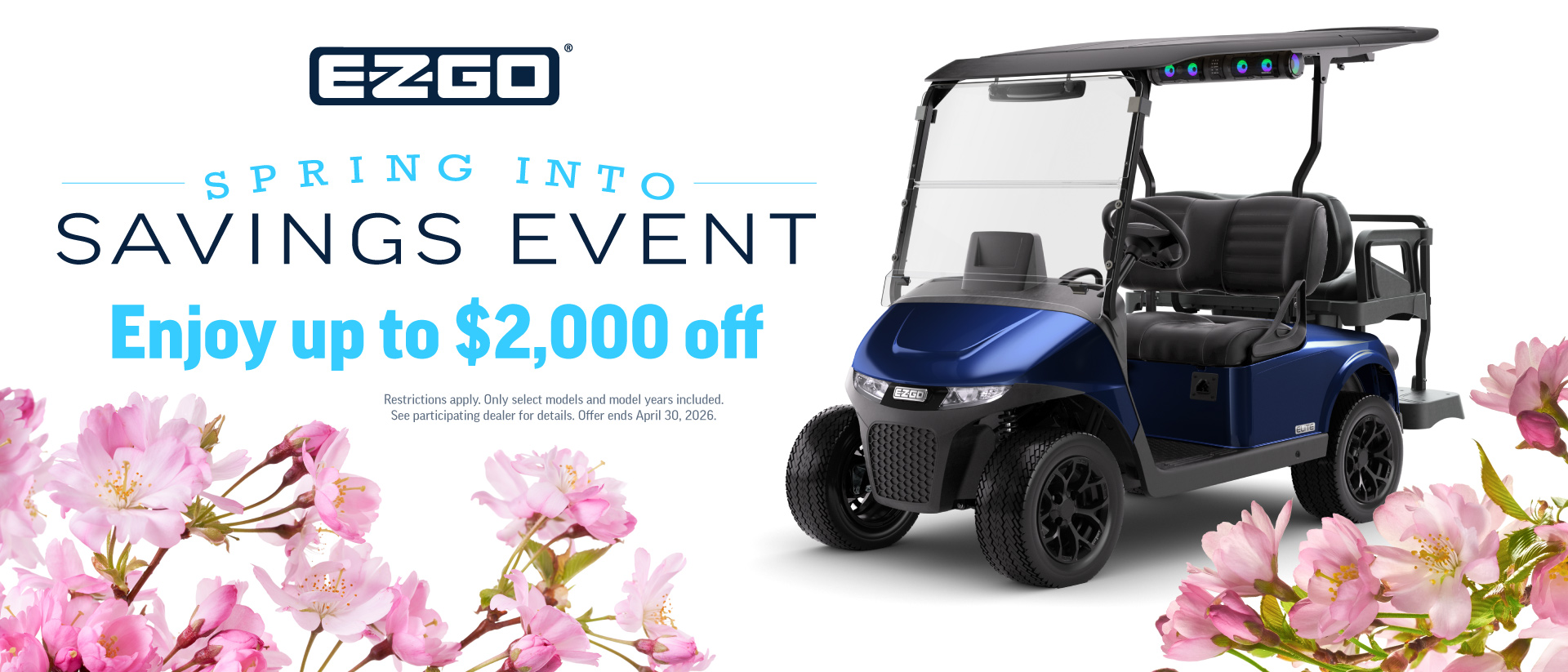 Spring Into Savings on a new golf cart near me! 
