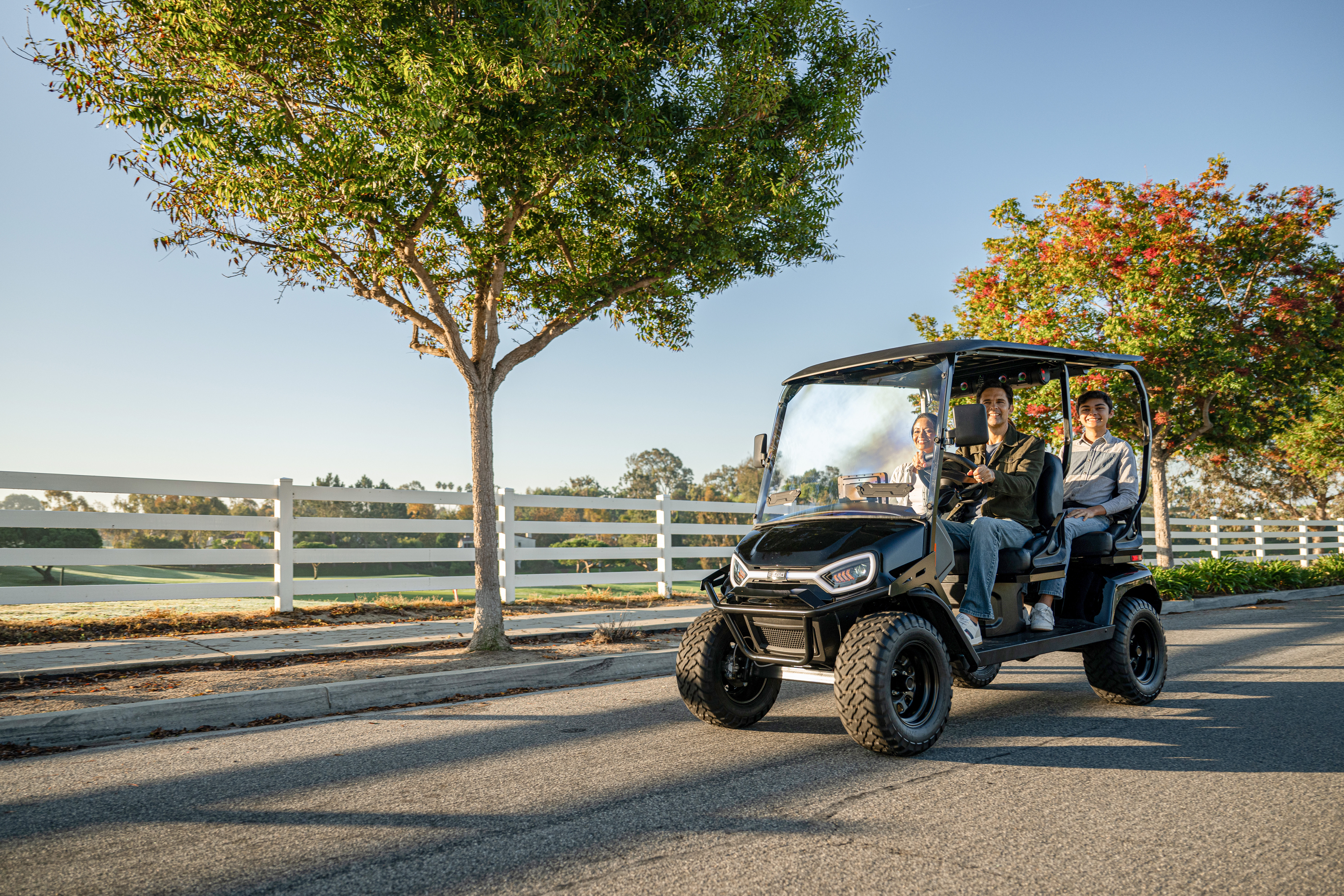 E-Z-GO four forward seating for the electric E-Z-GO golf cart
