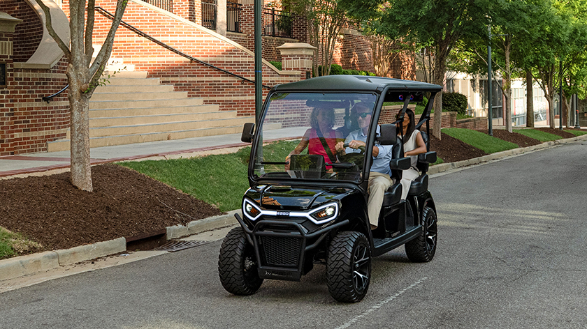 E-Z-GO Liberty 4F with four forward seats electric golf cart