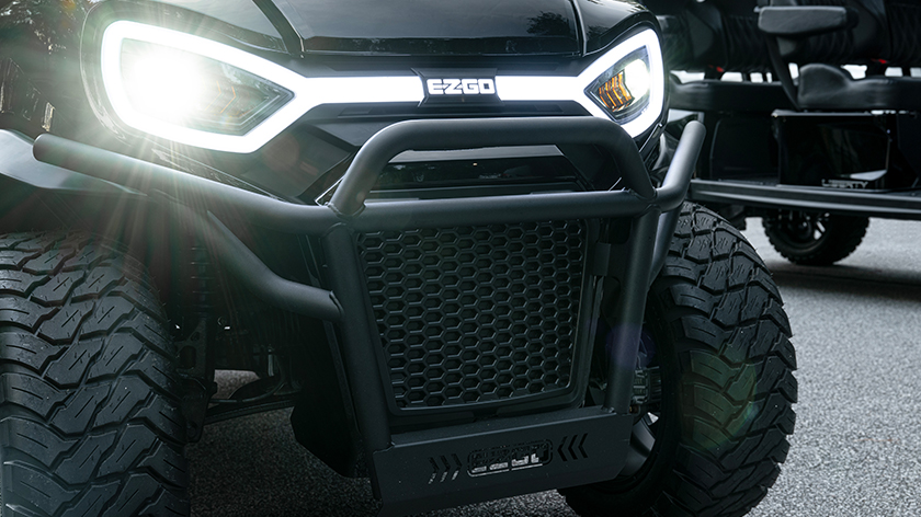 E-Z-GO LED Headlight close up