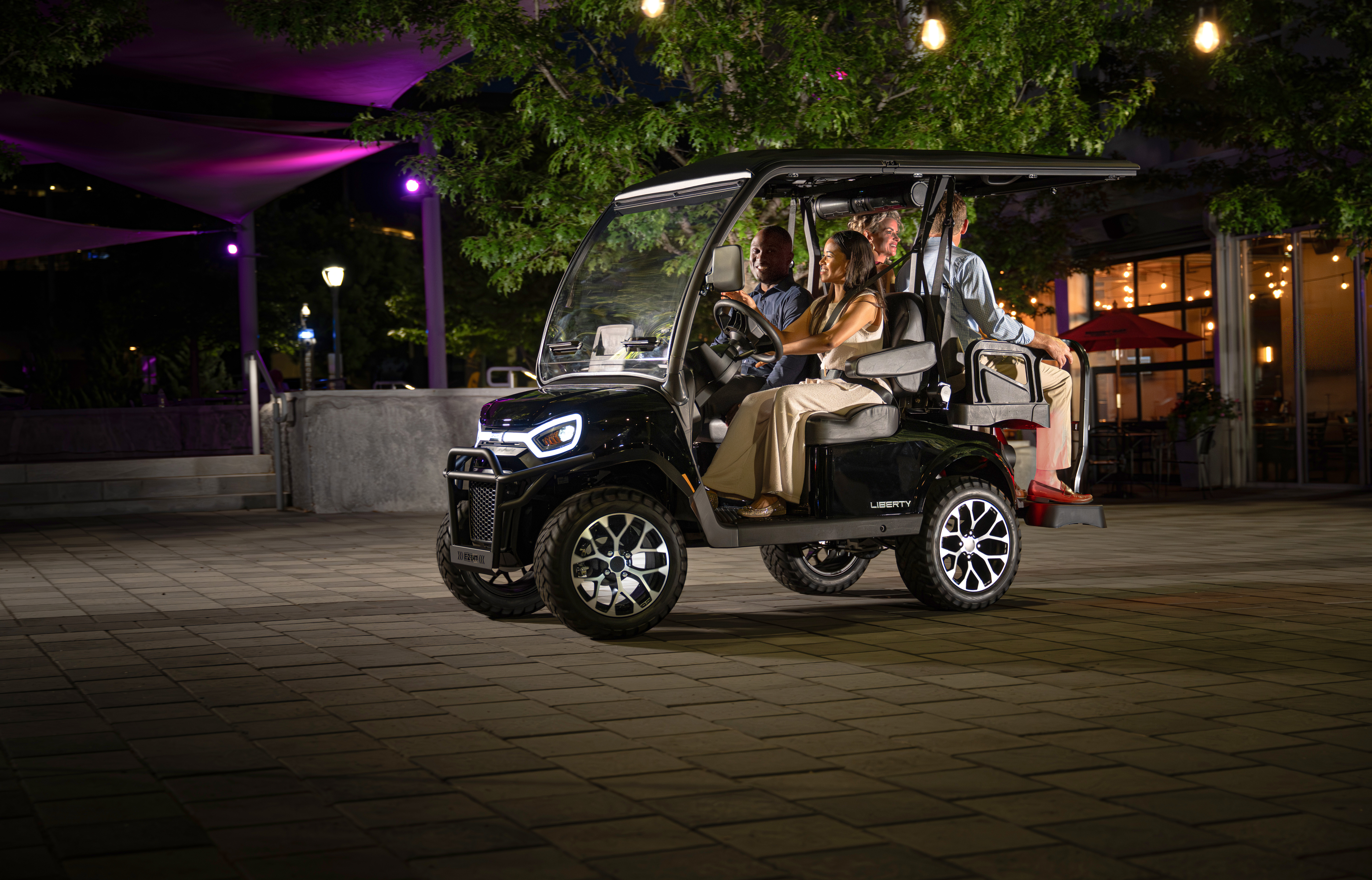 E-Z-GO Liberty 4 with 2 forward, 2 backward seats electric or gas golf cart