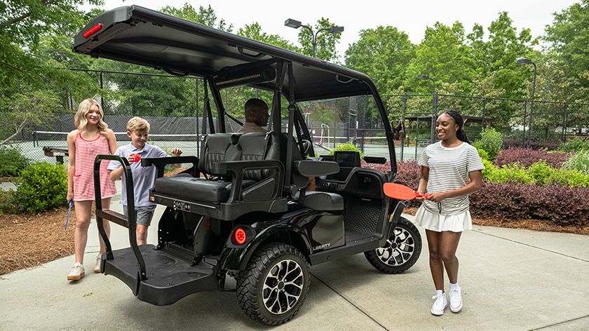 E-Z-GO Liberty 4 with 2 forward, 2 backward seats electric or gas golf cart