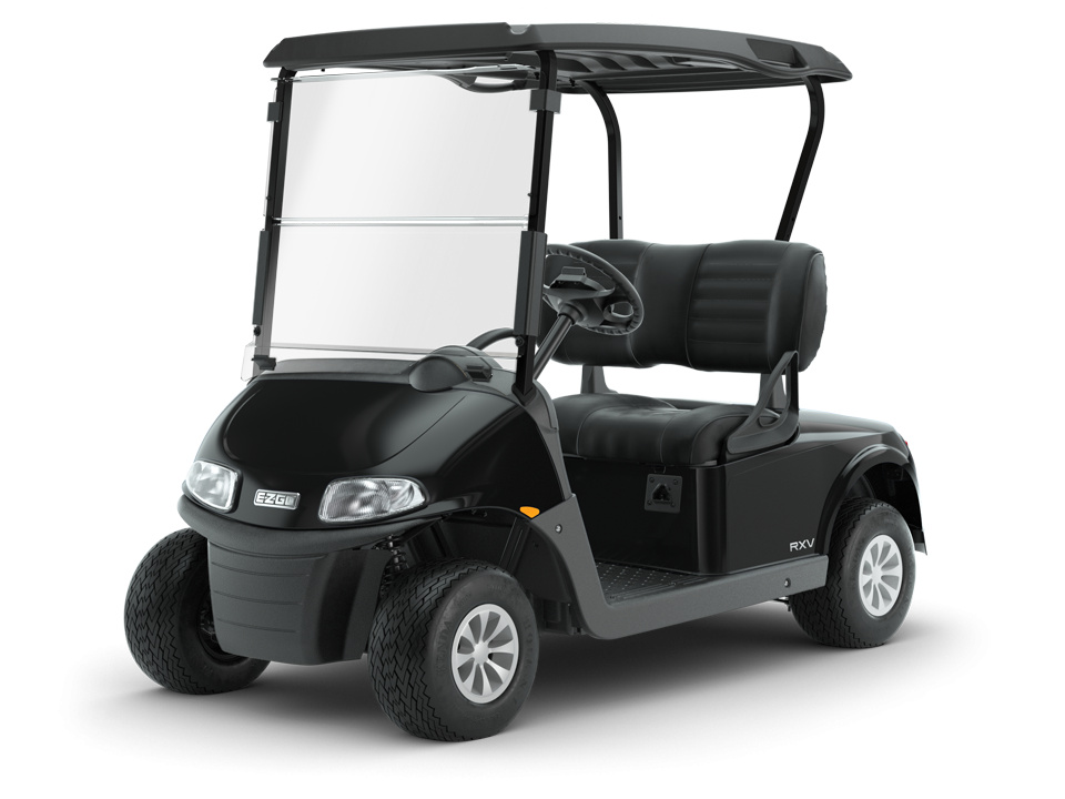 New EZGO Freedom RXV Black Electric or Gas Golf Cart with LED Lights Accessory for Sale Near Me