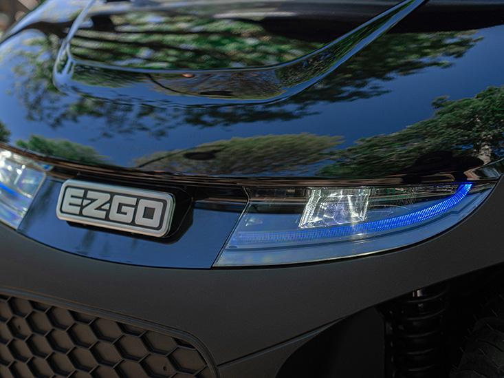 Close up of an E-Z-GO front fender.