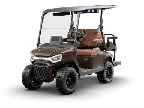 The E-Z-GO Liberty 4 is a two forward, two backwards four passenger gas or electric golf cart